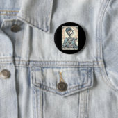 Skelett Die Häkelnde Mutter Tarotkarte Strickerin Button (Beispiel)