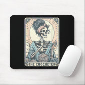 Skelett Die Häkelnde Mutter Tarotkarte Strickerin  Mousepad (Mit Mouse)