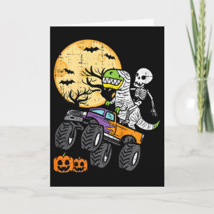 Skelett-Dino-Monster-Truck-Halloween-Kostüm Kleink Karte
