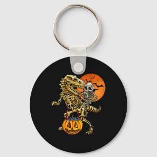 Skelett-Dinosaurier-Halloween-Kürbis für Jungen Ki Schlüsselanhänger