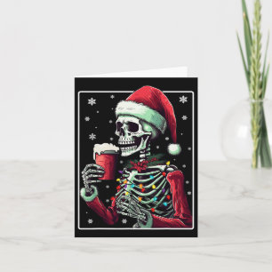 Skelett Drink Cocoa - Funny Hot Chocolate Xmas Karte