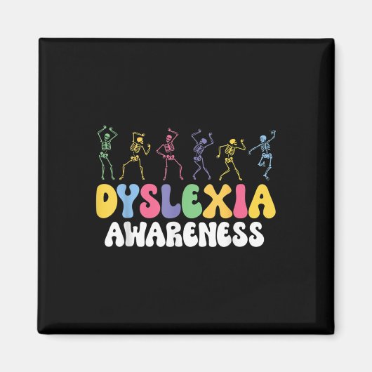 Skelett Dyslexie Bewusstsein Dyslexie Psychische G Magnet (Vorne)