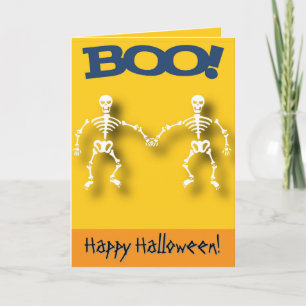 Skelett editierbare Halloween Karte
