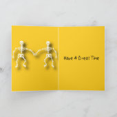 Skelett editierbare Halloween  Karte (Innenseite)