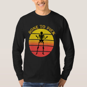 Skelett ein Knochen, um Puck Puff Neuheit Hallowee T-Shirt