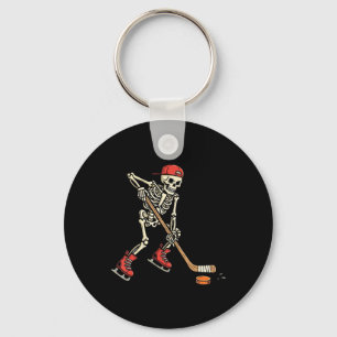 Skelett-Eishockey-Halloween-Kostüm Gruseliger Spor Schlüsselanhänger