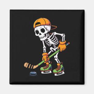 Skelett-Eishockey-Halloween-Kostüm Männer Jungen H Magnet