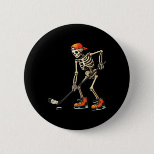 Skelett-Eishockey-Halloween-Kostüm Männer Jungen K Button