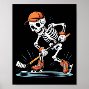 Skelett-Eishockey-Halloween-Kostüm  Poster
