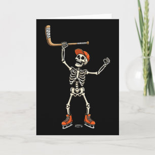 Skelett-Eishockey-Kostüm Lustiges Halloween für Ju Karte