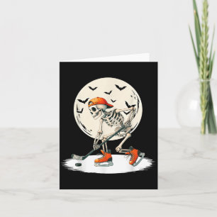 Skelett Eishockey Mondmond Halloween Men Boys Kind Karte