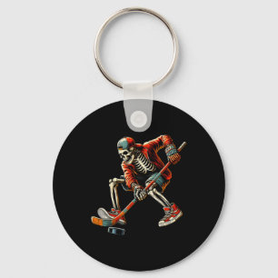Skelett-Eishockeyspieler coole Halloween-Kostüm  Schlüsselanhänger
