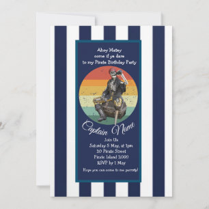 Skelett-Epische-Piraten-Party Einladung