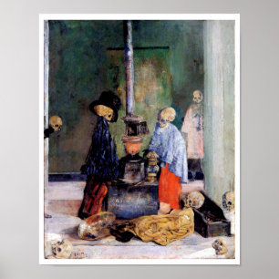 Skelett-Erwärmung selbst Poster