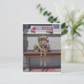 Skelett - Es ist eine trockene Hitze Postkarte (Stehend Vorderseite)