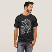 Skelett Fahrradfahren T-Shirt (Vorne ganz)