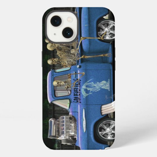 Skelett-Fahrt iPhone Hülle (Rückseite)