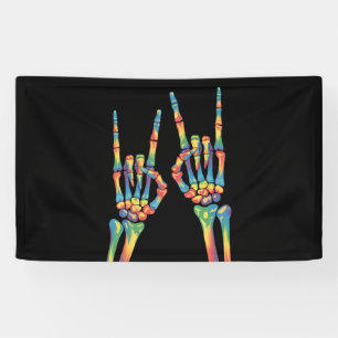Skelett-Felsen-Hand-Regenbogen-LGBTQ-Schwule-Lesbe Banner