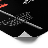 Skelett-Flugscheibe Golf Halloween-Frisbee Einfach Poster (Ecke)