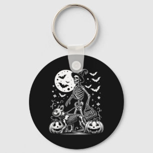 Skelett Französische Bulldogge Lustiger Halloween- Schlüsselanhänger