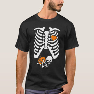 Skelett Frauen Schwangerschaft Ankündigung Mama Ha T-Shirt