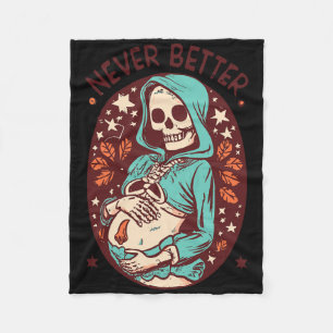 Skelett-Frauen von Grusel-Skelett Halloween Fleecedecke