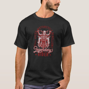 Skelett für Motorradfahrer und Radfahrer T-Shirt