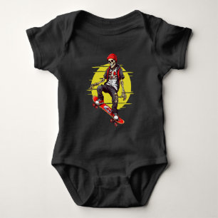 Skelett für Skateboarding Baby Strampler