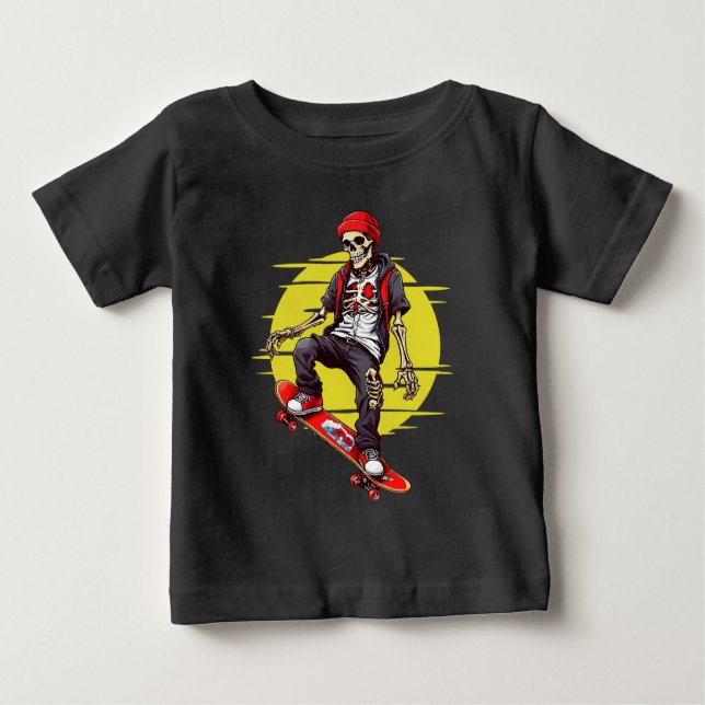 Skelett für Skateboarding Baby T-shirt (Vorderseite)