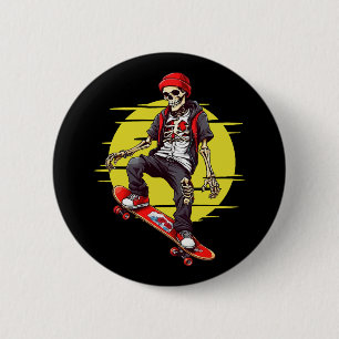 Skelett für Skateboarding Button