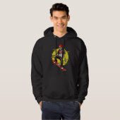 Skelett für Skateboarding Hoodie (Vorne ganz)