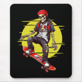 Skelett für Skateboarding Mousepad (Vorne)