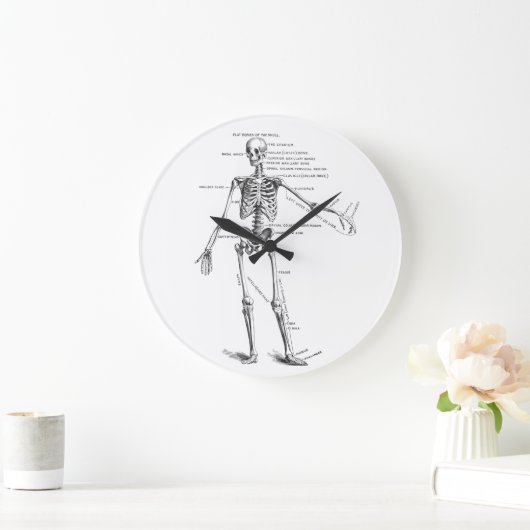 Skelett für Vintage Anatomie Große Wanduhr (Zuhause)