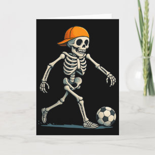 Skelett Fußball Halloween faules Kostüm lustige Mä Karte