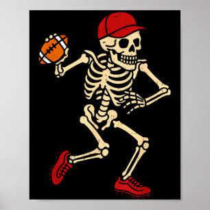Skelett-Fußball-Halloween-Kostüm Grusel-Sport Poster