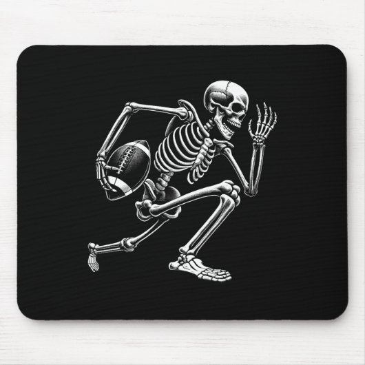 Skelett Fußball Halloween Skull Lover Mousepad (Vorne)