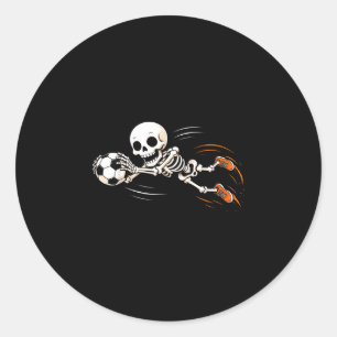 Skelett Fußball Halloween Torwart Jungen Kinder  Runder Aufkleber