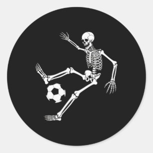 Skelett-Fußballspieler-Halloween-Kostenüm-Enthusia Runder Aufkleber