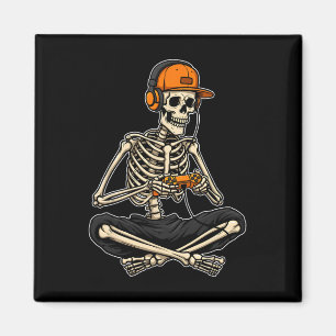 Skelett-Gamer-Halloween-Gaming-Jungen-Männer-Lusti Magnet