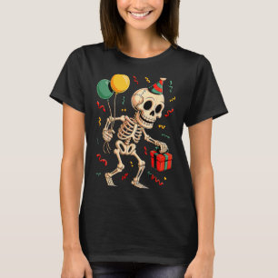Skelett Geburtstag Lustig Frohes Halloween Bday fü T-Shirt