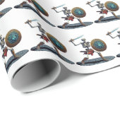 Skelett Geschenkpapier (Rolleneckpunkt)