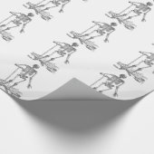 Skelett Geschenkpapier (Ecke)