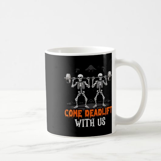 Skelett Gewichtheber Bodybuilder Workout Fitness Kaffeetasse (Rechts)