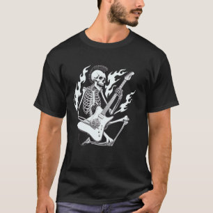 Skelett Gitarre Heavy Metal T-Shirt