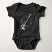 Skelett Gitarre Lover Rock Musik Fan Baby Strampler (Vorderseite)