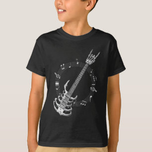 Skelett Gitarre Lover Rock Musik Fan T-Shirt