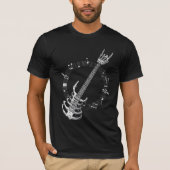 Skelett Gitarre Lover Rock Musik Fan T-Shirt (Vorderseite)