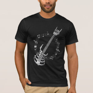 Skelett Gitarre Lover Rock Musik Fan T-Shirt