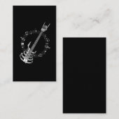 Skelett Gitarre Lover Rock Musik Fan Visitenkarte (Vorne/Hinten)