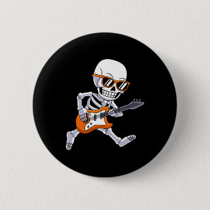 Skelett Gitarrenrock und Roll Boys Kinder Button